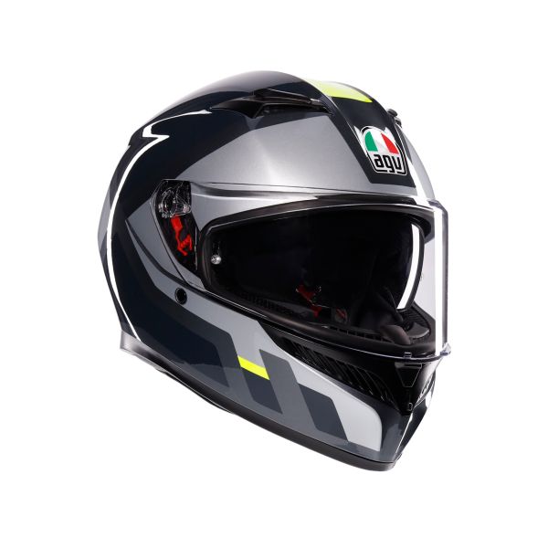 Casti Moto AGV AGV Casca Moto K3 E2206 Mplk Shade Grey/Yellow Fluo 24