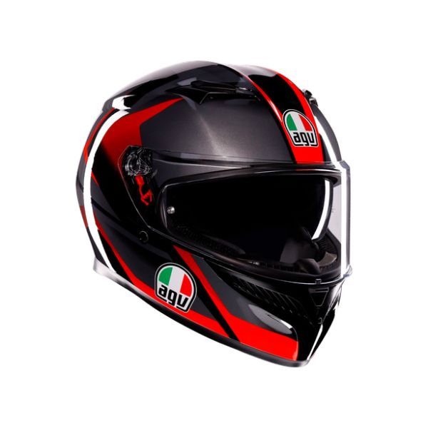 AGV Helmets AGV Moto Helmet K3 Agv E2206 Mplk Striga Black/Grey/Red 24