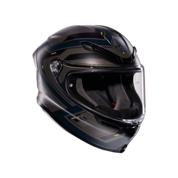 AGV Helmets AGV Moto Helmet K6 S Agv E2206 Mplk Enhance Matt Grey/Yellow Fluo 24