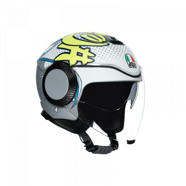 AGV Helmets AGV Moto Helmet Open-Face Orbyt E2205 Multi Vibes Matt Grey/Yellow