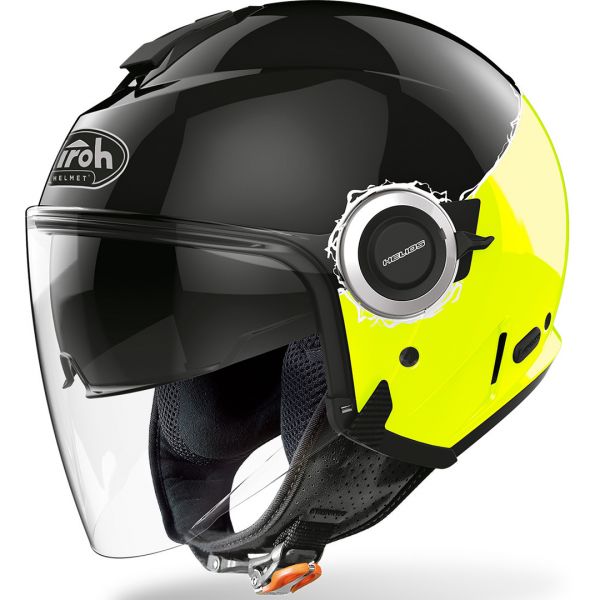  Airoh Casca Moto Jet Helios Fluo Yellow Gloss