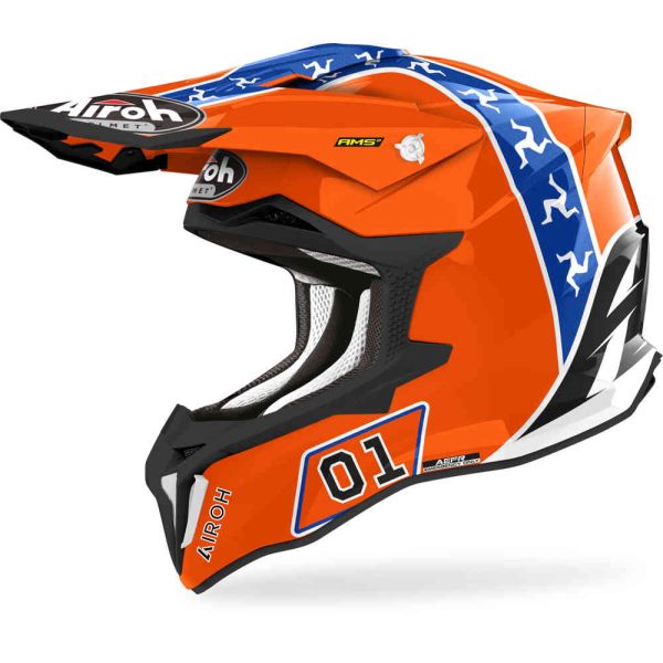 Helmets MX-Enduro Airoh Moto MX/Enduro Helmet Strycker Hazzard Gloss 24