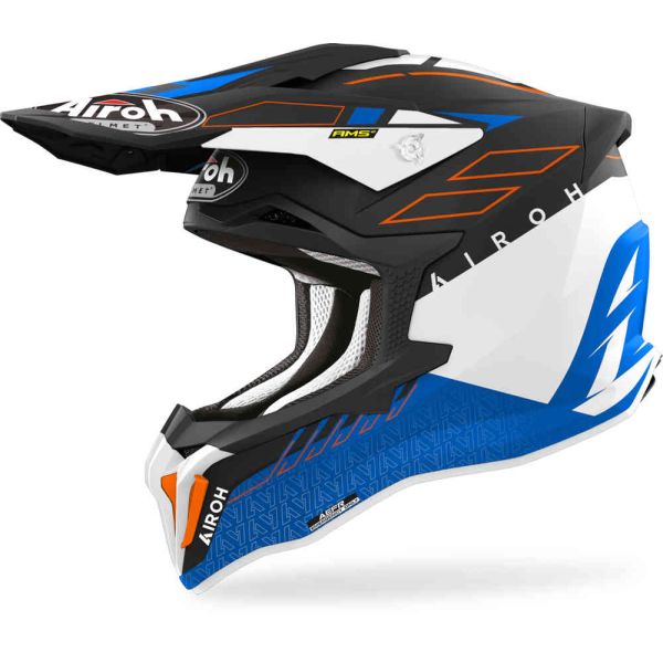  Airoh Moto MX/Enduro Helmet Strycker Skin Blue Matt 24