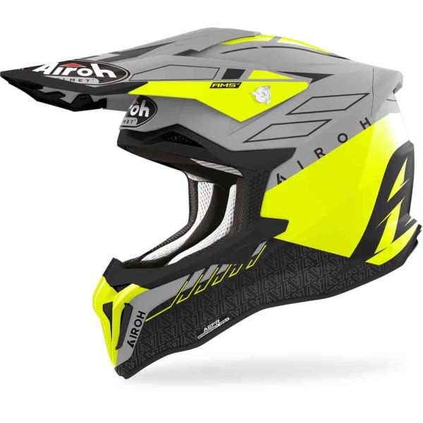 Helmets MX-Enduro Airoh Moto MX/Enduro Helmet Strycker Skin Yellow Matt 24