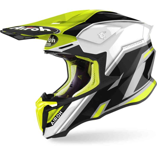 Airoh Enduro Moto Helmet Twist 2.0 Shaken Yellow Gloss 23