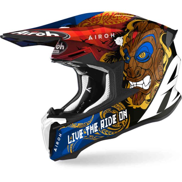 Helmets MX-Enduro Airoh Enduro Moto Helmet Twist 2.0 Tiki Gloss 23