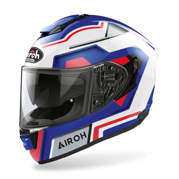  Airoh Casca Moto Full-Face St.501 Square Blue/Red Gloss