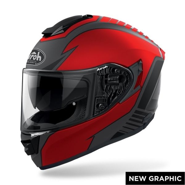  Airoh Casca Moto Full-Face ST 501 Type Red Matt