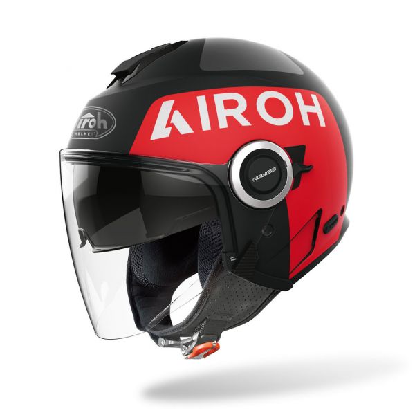 Casti Moto Jet (Open Face) Airoh Casca Moto Jet Helios Up Black Matt