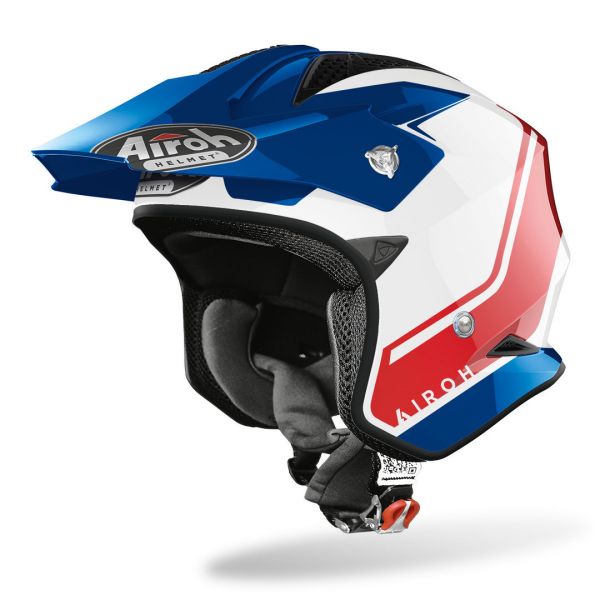  Airoh Jet Helmet Trr-S Keen Blue/Red Gloss