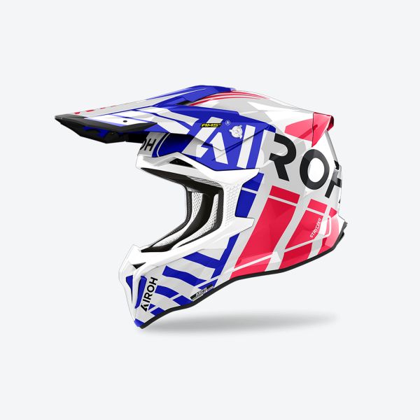 Helmets MX-Enduro Airoh Moto MX/Enduro Helmet Strycker Brave Blue/Red 24