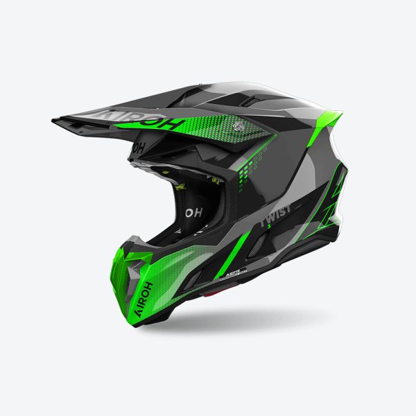 Helmets MX-Enduro Airoh Moto MX/Enduro Helmet Twist 3 Shard Green 24