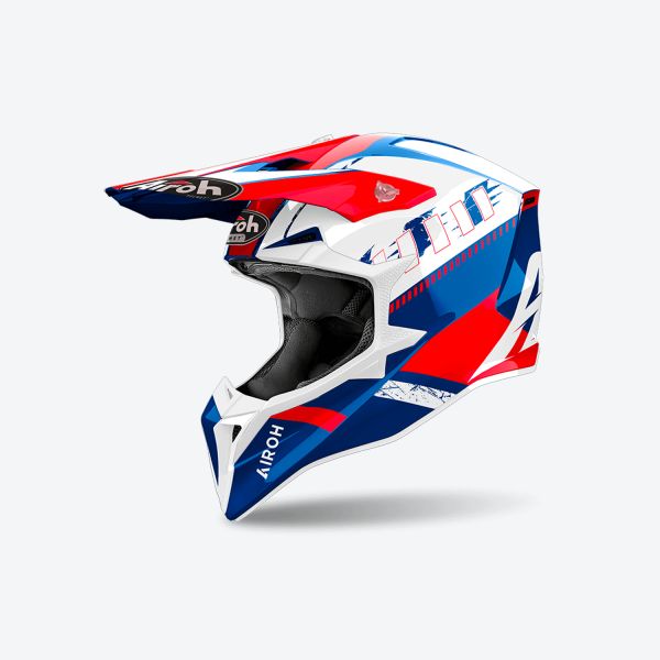 Helmets MX-Enduro Airoh Mx/Enduro Helmet Wraaap Feel Blue Red 24