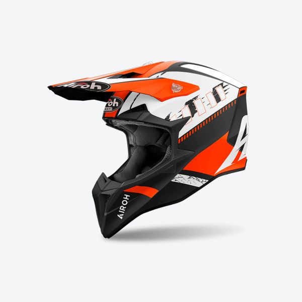  Airoh Casca Moto Mx/Enduro Wraaap Feel Orange X24