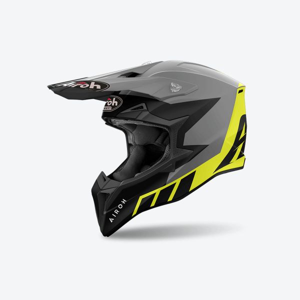 Helmets MX-Enduro Airoh Mx/Enduro Helmet Wraaap Reloaded Yellow Matt 24