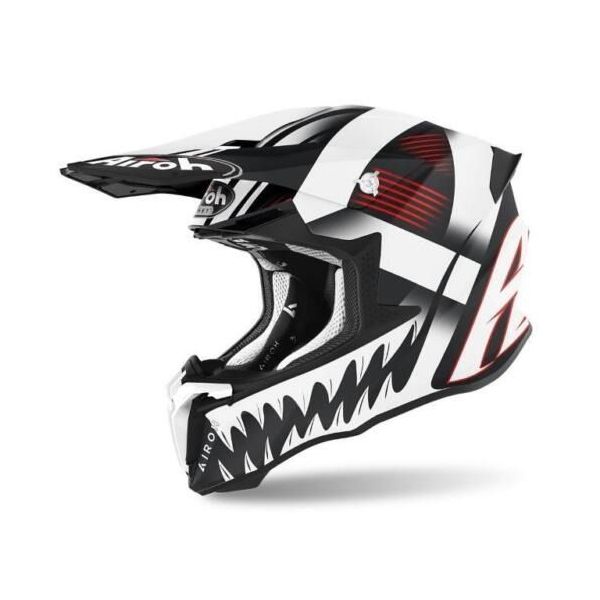  Airoh Casca Moto MX/Enduro Twist 2.0 Mask Black/White 24
