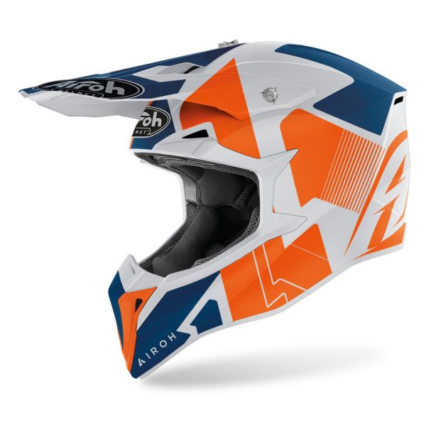 Helmets MX-Enduro Airoh Moto MX Helmet Wraap Raze Orange Matt