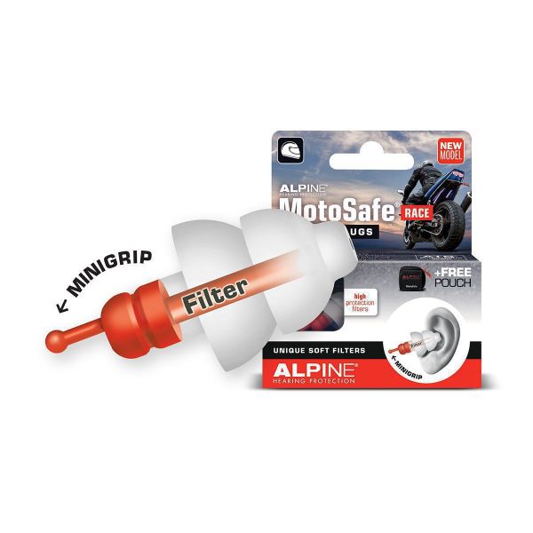 Helmet Accessories Alpine MotoSafe Earplugs RACE