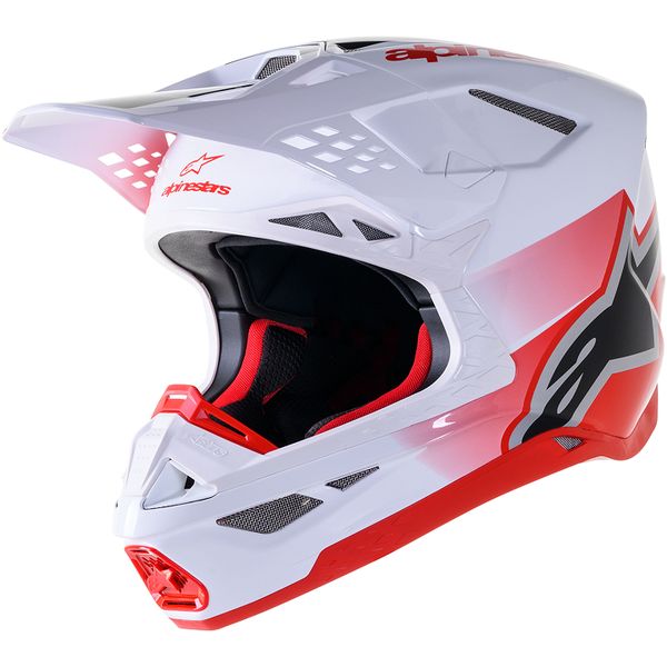 Helmets MX-Enduro Alpinestars Enduro/MX Moto Helmet Supertech M10 Unit Red/White 24