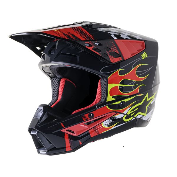 Helmets MX-Enduro Alpinestars Enduro/MX Moto Helmet Supertech M5 Rash Red/Gray 24
