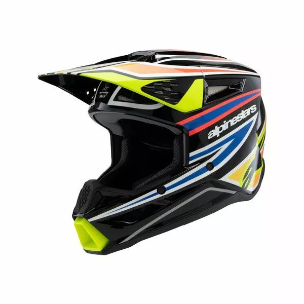 Casti MX-Enduro Copii Alpinestars Casca Moto MX/Enduro Copii Supertech M3 Youth Wurx Black/Blue/Yellow 24