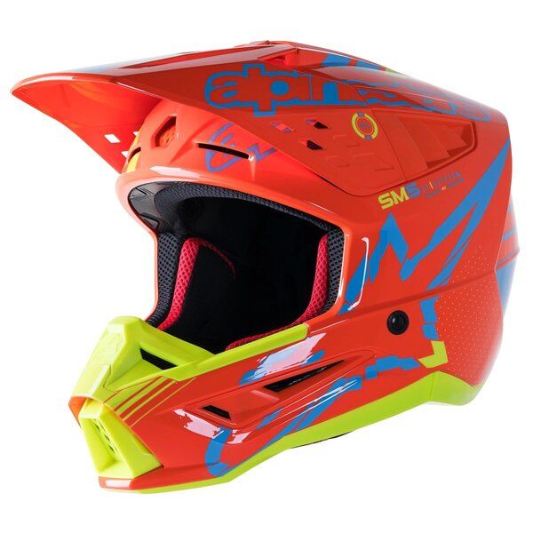  Alpinestars Moto MX/Enduro Helmet Supertech S-M5 Action Orange/Blue/Fluo Yellow 24 