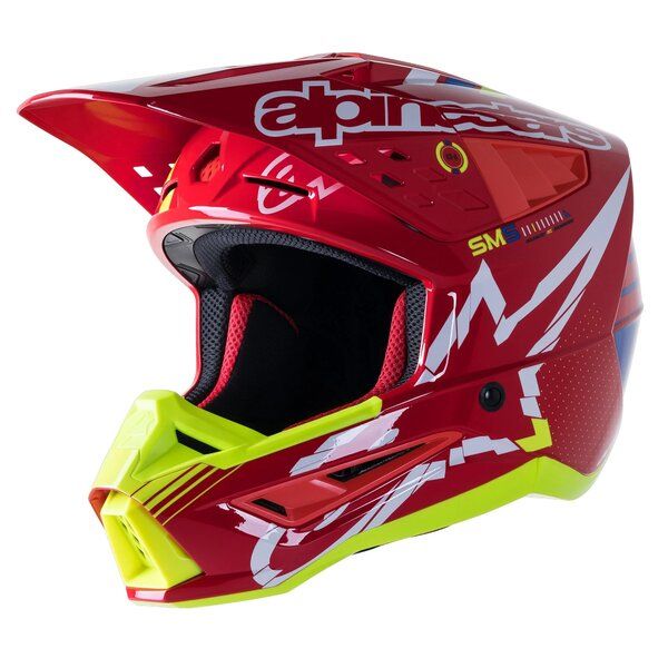  Alpinestars Casca Moto MX/Enduro Supertech S-M5 Action Red/White/Fluo Yellow 24 
