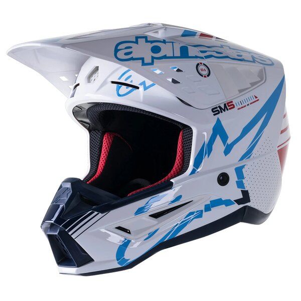  Alpinestars Casca Moto MX/Enduro Supertech S-M5 Action White/Blue 24 