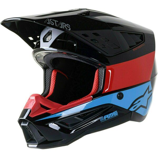 Alpinestars Casca Moto MX/Enduro Supertech S-M5 Bond Black/Red/Blue 24 