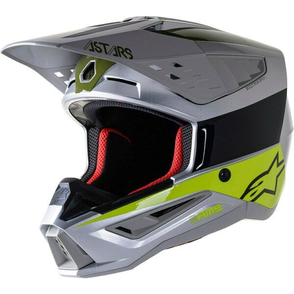  Alpinestars Moto MX/Enduro Helmet Supertech S-M5 Bond Black/Silver/Yellow 24 