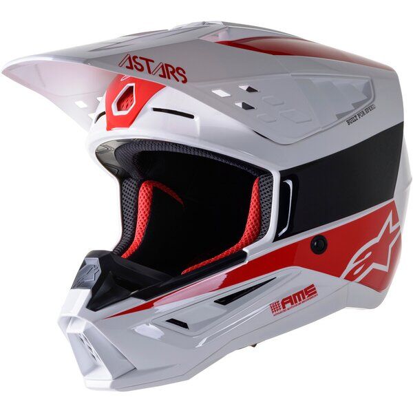Helmets MX-Enduro Alpinestars Moto MX/Enduro Helmet Supertech S-M5 Bond White/Red 24 