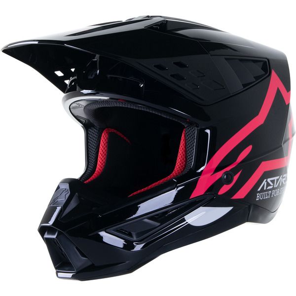 Helmets MX-Enduro Alpinestars Moto MX/Enduro Helmet Supertech S-M5 Compass Black/Pink 24 