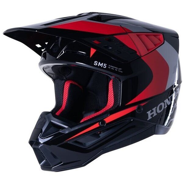 Helmets MX-Enduro Alpinestars Moto MX/Enduro Helmet Supertech S-M5 Honda ECE 22.06 Black/Red 24 