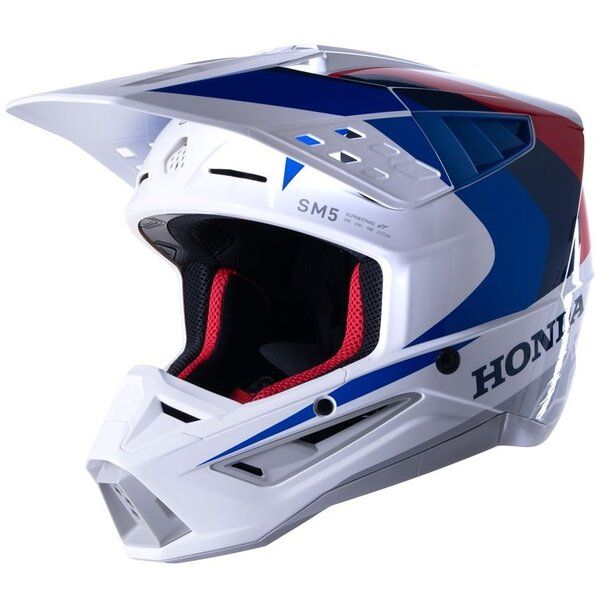 Helmets MX-Enduro Alpinestars Moto MX/Enduro Helmet Supertech S-M5 Honda ECE 22.06 White/Blue 24 