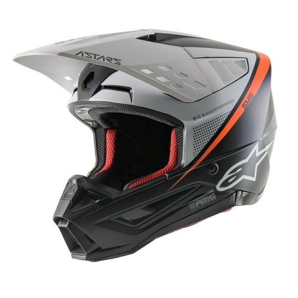 Helmets MX-Enduro Alpinestars Moto MX/Enduro Helmet Supertech S-M5 Rayon Black/Orange/White 24 