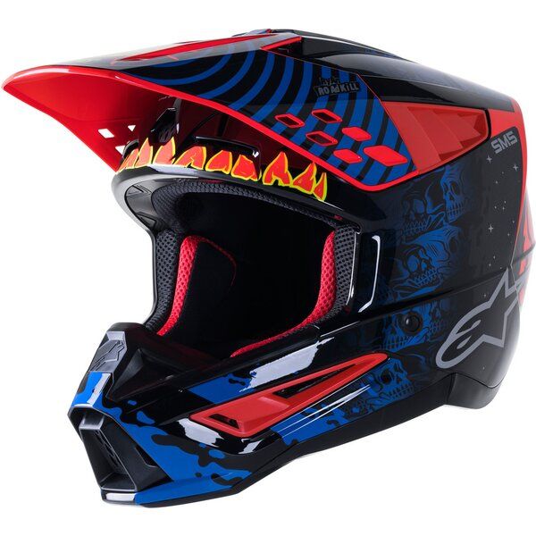  Alpinestars Casca Moto MX/Enduro Supertech S-M5 Solar Flare Black/Blue/Red 24 