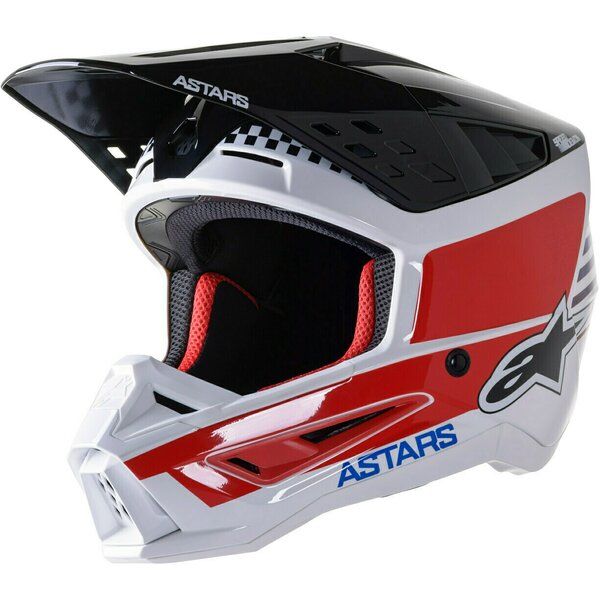 Helmets MX-Enduro Alpinestars Moto MX/Enduro Helmet Supertech S-M5 Speed Black/White/Red 24 