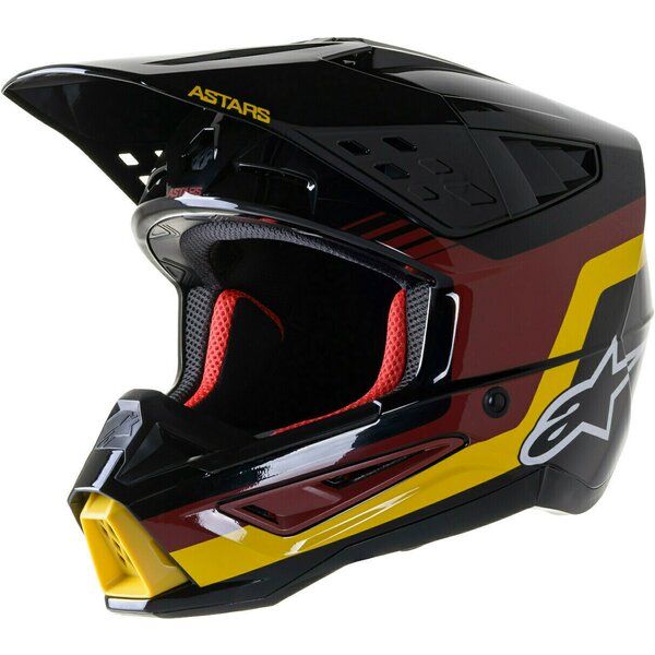 Helmets MX-Enduro Alpinestars Moto MX/Enduro Helmet Supertech S-M5 Venture Black/Yellow 24 