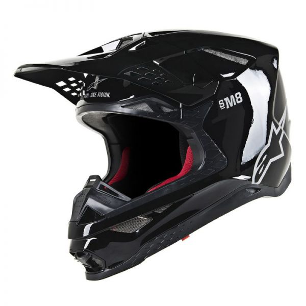 Helmets MX-Enduro Alpinestars Helmet SM8 Solid Black