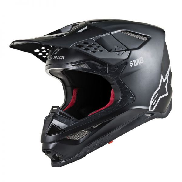 Helmets MX-Enduro Alpinestars Supertech M8 Solid Black Matt S9 Helmet