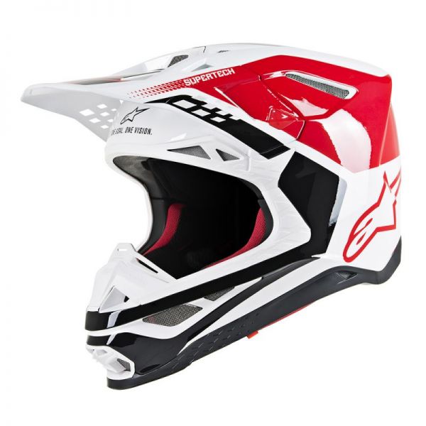 Helmets MX-Enduro Alpinestars Supertech M8 Triple Black/White/Red Glossy S9 Helmet