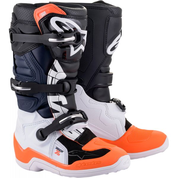 Kids Boots MX-Enduro Alpinestars Youth Tech 7S Multicolor/Orange MX Boots