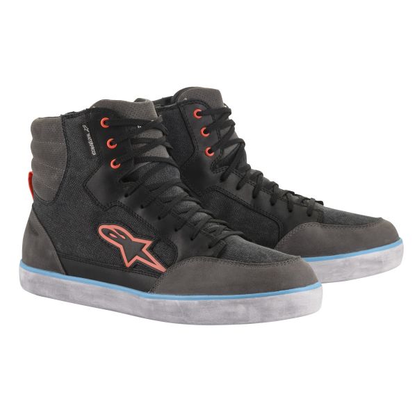 Cizme Moto Scurte/Urban Alpinestars Ghete Moto Impermeabile J-6 Canvas Riding Black/Grey/Blue