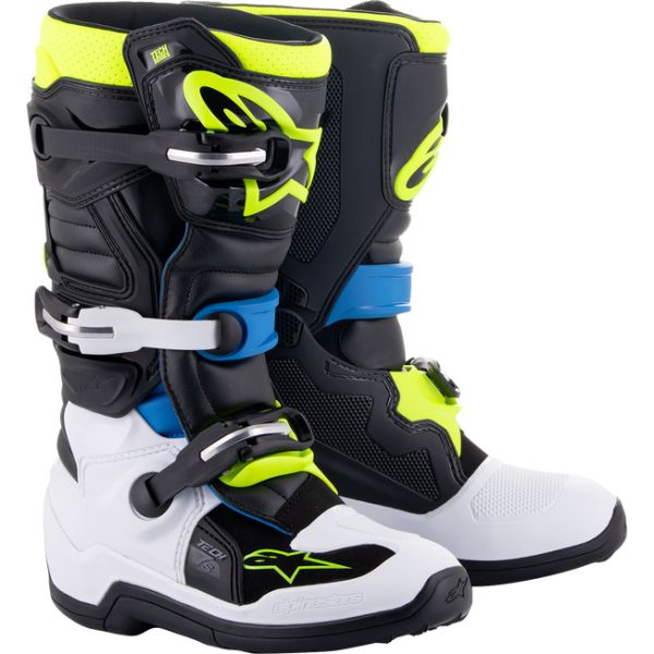 Cizme MX-Enduro Copii Alpinestars Cizme Moto Enduro Copii Tech 7S Black/Blue/Yellow