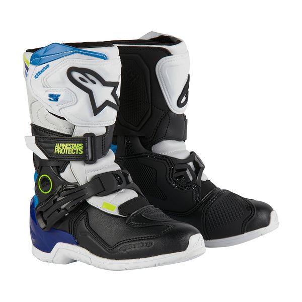 Cizme MX-Enduro Copii Alpinestars Cizme Moto Enduro/MX Kids Tech 3S White/Black/Blue 24