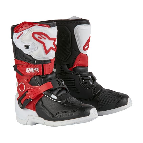 Cizme MX-Enduro Copii Alpinestars Cizme Moto Enduro/MX Kids Tech 3S White/Black/Red 24