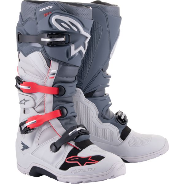 Cizme MX-Enduro Alpinestars Cizme Moto Enduro/MX Tech 7 Enduro Gray/Red 24