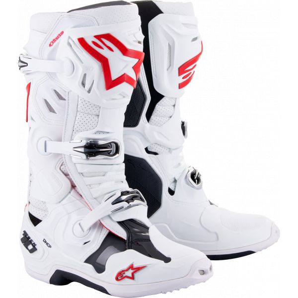 Boots MX-Enduro Alpinestars Moto MX Supervented Boot Tech 10 White/Red