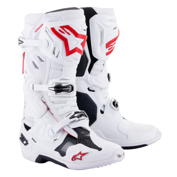 Cizme MX-Enduro Alpinestars Cizme Moto Enduro Tech 10 Super Vented White/Red