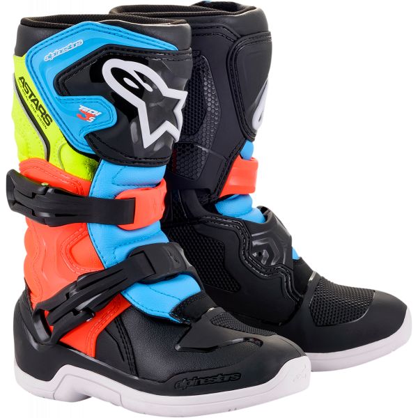 Kids Boots MX-Enduro Alpinestars Moto MX Boots T3s Yth Bk/yl/rd